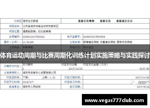 体育运动周期与比赛周期化训练计划实施策略与实践探讨